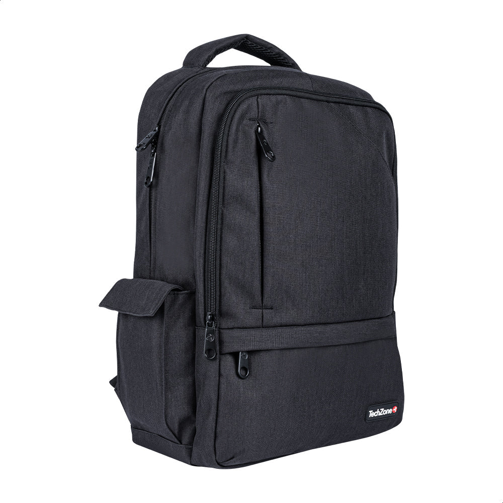Backpack TechZone Loud Negro porta Laptop 15 6 conector USB Externo Cierre Metalico Autoderrapables