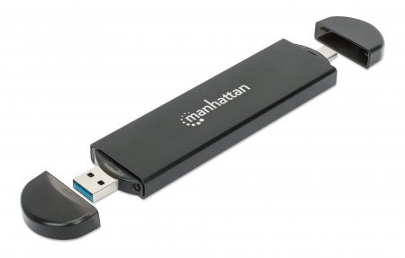 Manhattan 130639 caja para disco duro externo Carcasa para SSD Negro