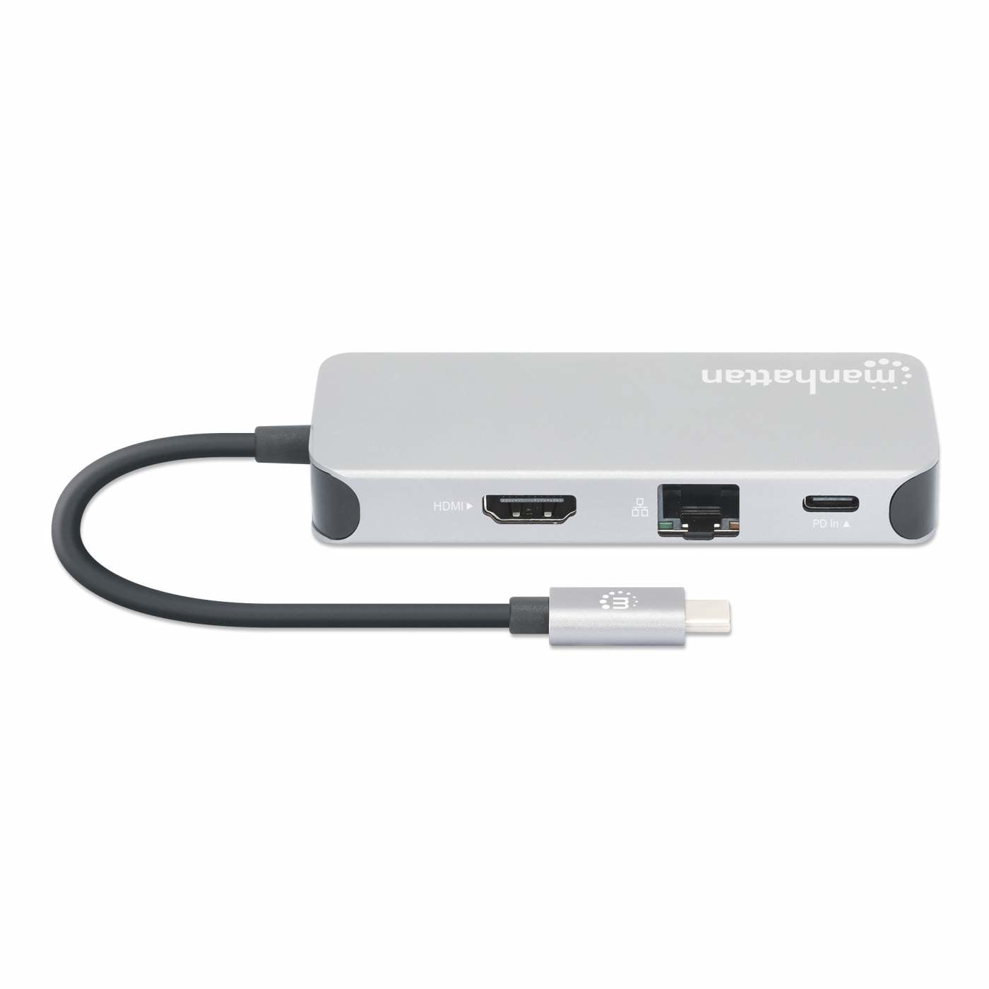 Docking Manhattan USB-C  8 ptos HDMI USB-C PD/2xUSBv3.2/USBv2.0 RED SD/Micro SDD
