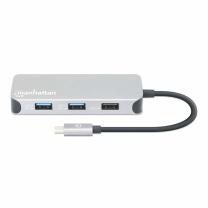 Docking Manhattan USB-C  8 ptos HDMI USB-C PD/2xUSBv3.2/USBv2.0 RED SD/Micro SDD