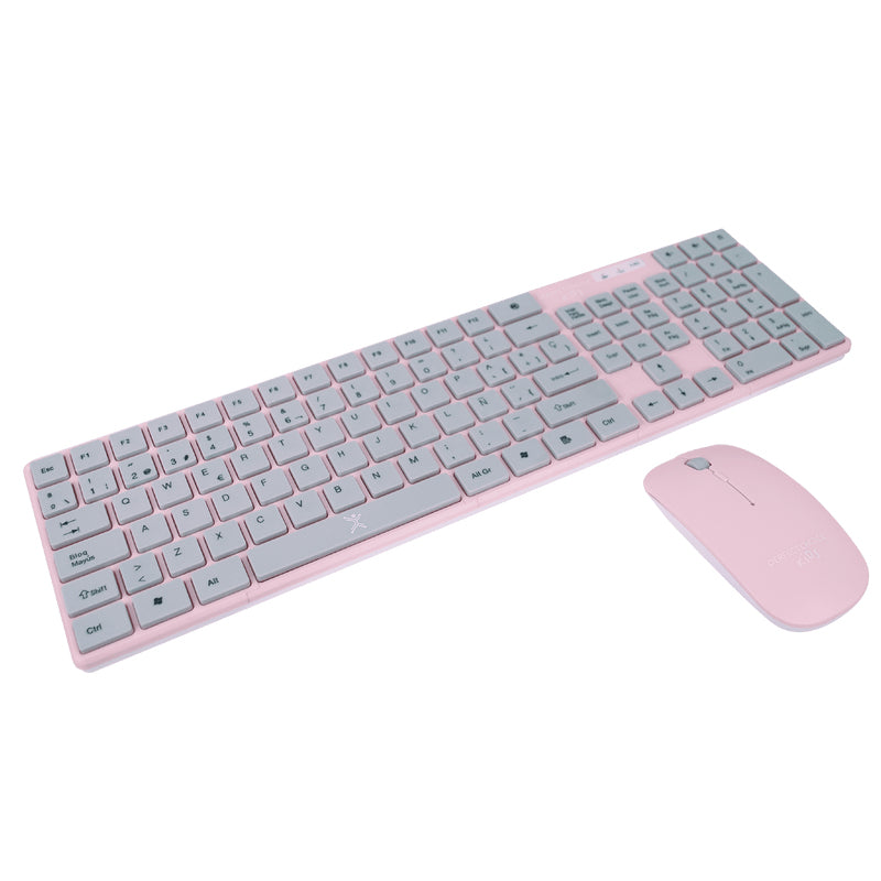 Perfect Choice PC-201069 teclado Ratón incluido Hogar RF inalámbrico Rosa