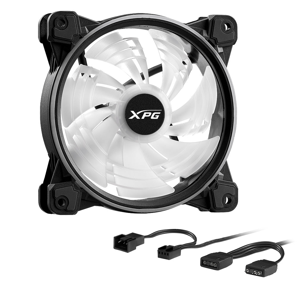 Ventilador XPG Hurricane 120mm ARGB PWM 120mm 2000RPM ARGB Negro Blanco
