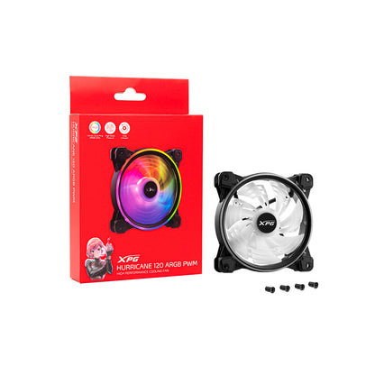 Ventilador XPG Hurricane 120mm ARGB PWM 120mm 2000RPM ARGB Negro Blanco