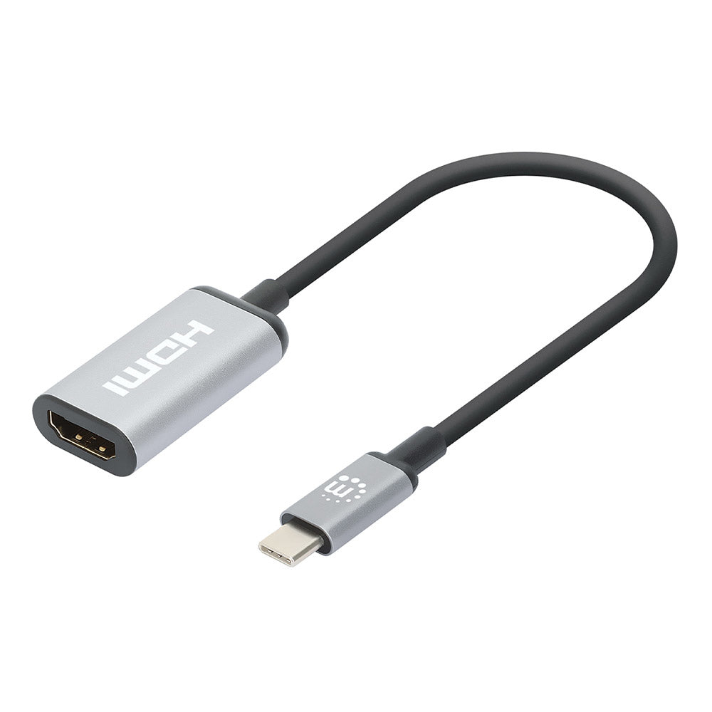 Adaptador Manhattan USB-C a HDMI 4K-60Hz Aluminio Color Negro