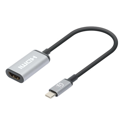 Adaptador Manhattan USB-C a HDMI 4K-60Hz Aluminio Color Negro