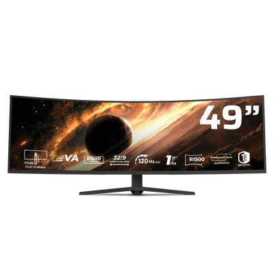 Balam Rush BR-944144 monitor de computadora 124.5 cm (49") 5120 x 1440 Pixeles Dual QHD LED Negro