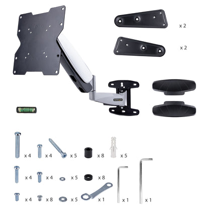 StarTech.com FHA-TV-WALL-MOUNT soporte para TV 139.7 cm (55") Negro, Plata