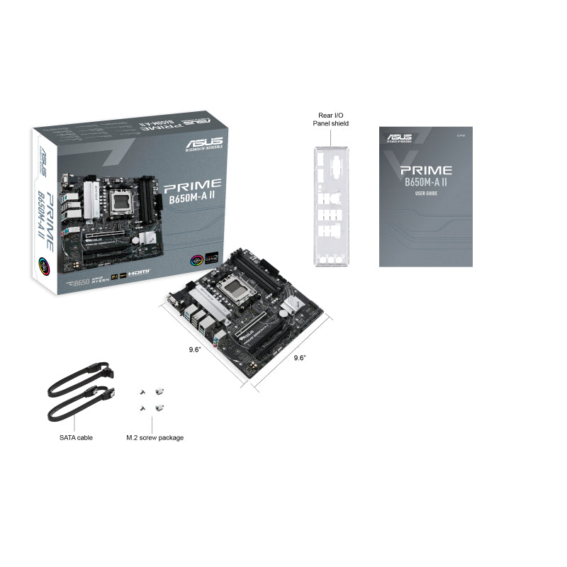 Tarjeta Madre Asus PRIME B650M-A II-CSM AM5 128GB 4xDDR5 HDMI DP