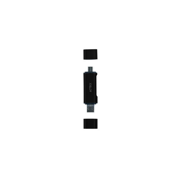 Acteck GATE EDIT DH450 lector de tarjeta USB 3.2 Gen 1 (3.1 Gen 1) Type-A/Type-C Plata