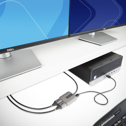 StarTech.com MST14DP122DP adaptador de cable de vídeo 0.3 m 2 x DVI Gris