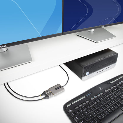 StarTech.com MST14DP122DP adaptador de cable de vídeo 0.3 m 2 x DVI Gris