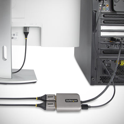 StarTech.com MST14DP122DP adaptador de cable de vídeo 0.3 m 2 x DVI Gris