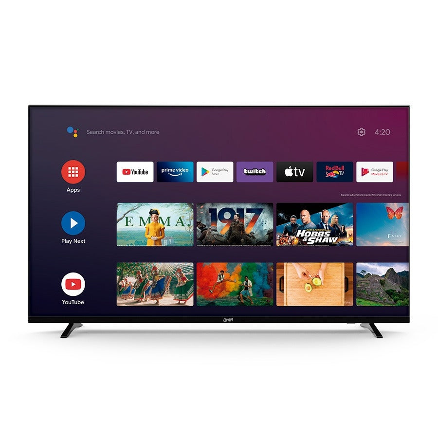 Ghia G40ATV22 Televisor 101.6 cm (40") Full HD Smart TV Wifi Negro 180 cd / m²