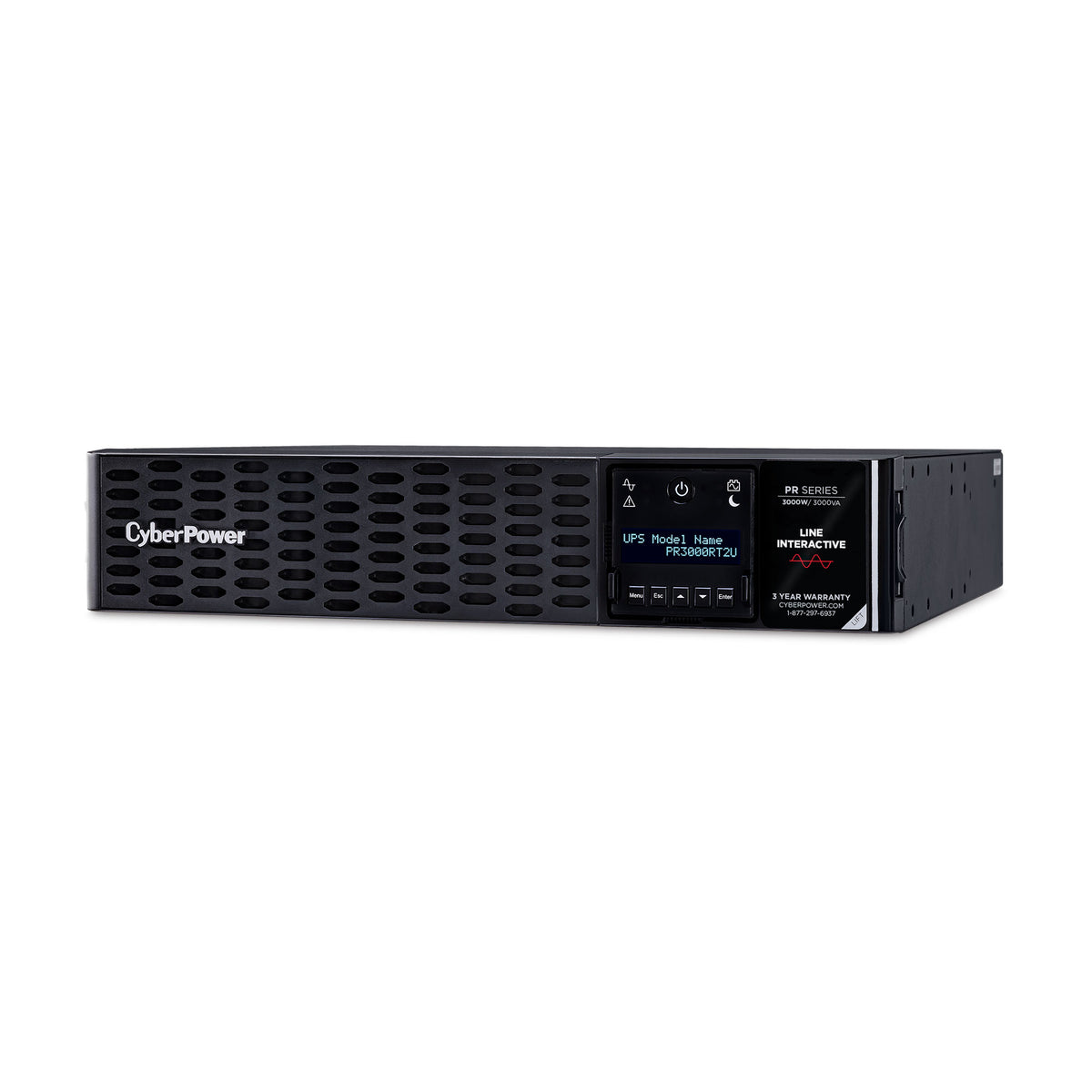 CyberPower PR3000RT2U sistema de alimentación ininterrumpida (UPS) Línea interactiva 3 kVA 3000 W 9 salidas AC
