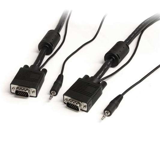 StarTech.com MXTHQMM25A adaptador de cable de vídeo 7.62 m VGA (D-Sub) + 3,5mm Negro