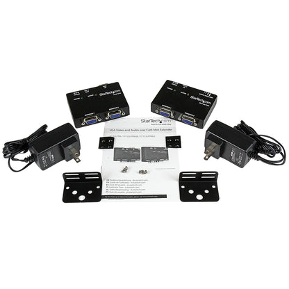 StarTech.com ST121UTP extensor de audio/video Transmisor y receptor AV Negro