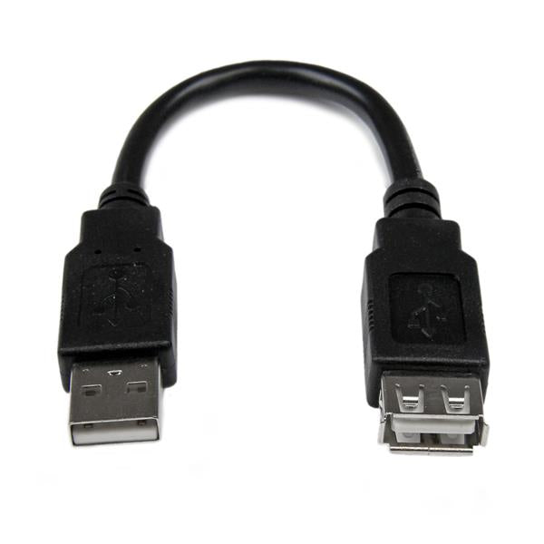 StarTech.com USBEXTAA6IN cable USB 0.152 m USB A 0.48 Gbit/s Negro