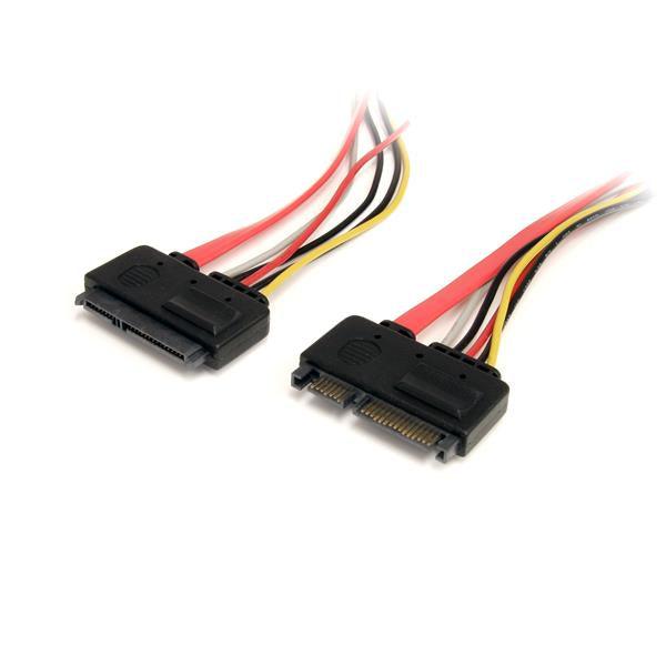 StarTech.com SATA22PEXT cable SATA 0.35 m SATA 22-pin SATA 7-pin + 15-pin Rojo
