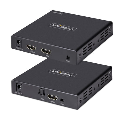 StarTech.com 4K70IC-EXTEND-HDMI extensor de audio/video Transmisor y receptor AV Negro