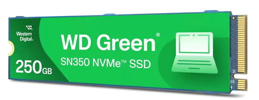 SSD Interno Western Digital Green SN350 250GB M.2 2280 PCIe 3.0 NVMe Lect 2400/1500 MBs para PC y Lap