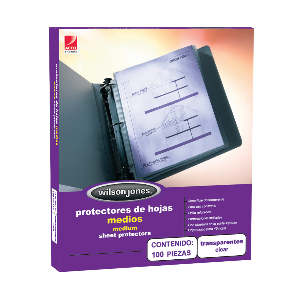 Mica Acco Protectora P0572 Carta Transparente c/100 Pzas