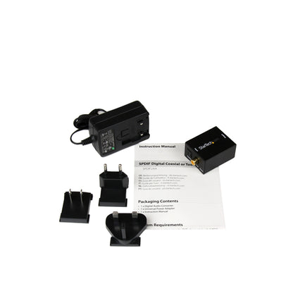 StarTech.com SPDIF2AA convertidor de audio Negro