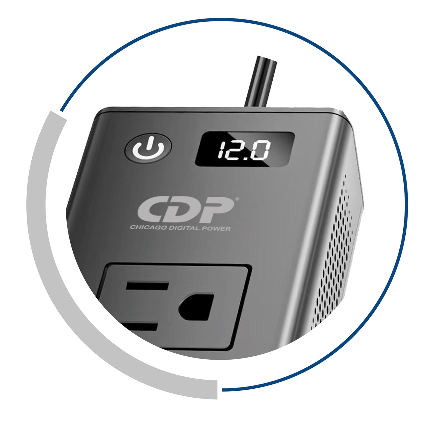 CDP XVU212 adaptador e inversor de corriente Auto 200 W Negro, Gris
