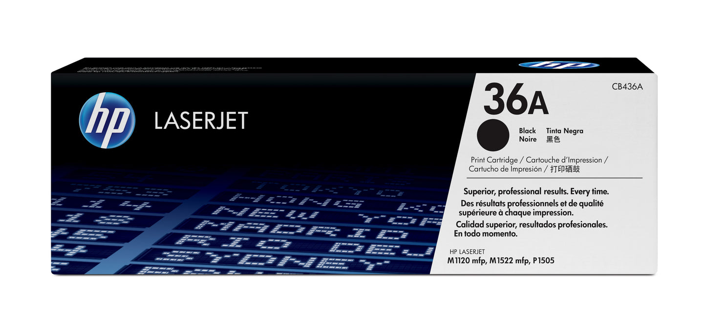 HP 36A Black Original LaserJet Toner Cartridge cartucho de tóner 1 pieza(s)