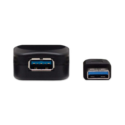 Cable Manhattan Extensión Activa USB-A 3.0 Súper Velocidad 5m Color Negro