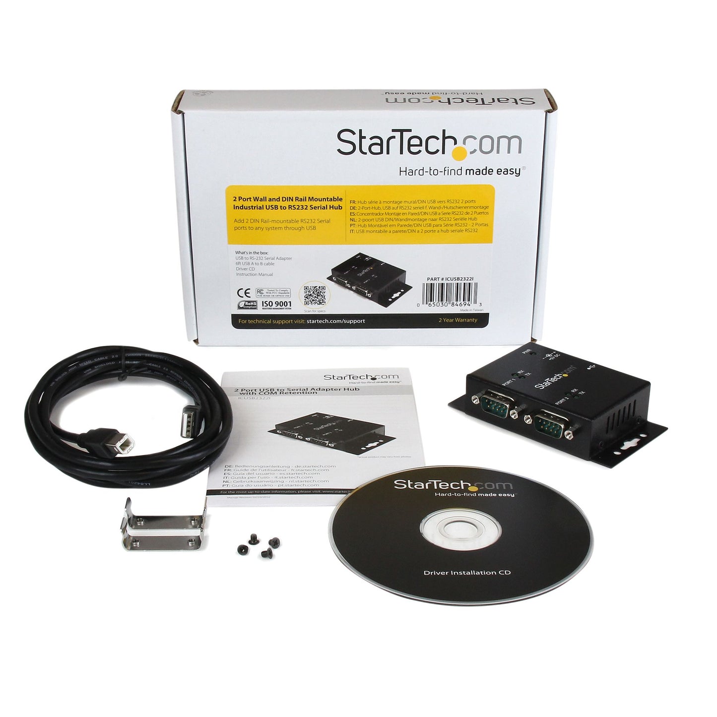 StarTech.com ICUSB2322I nodo concentrador USB 2.0 Type-B Negro