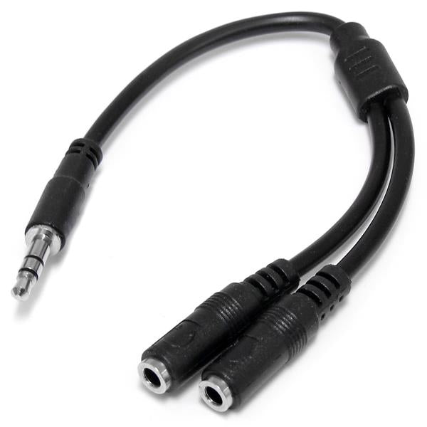 StarTech.com MUY1MFFS cable de audio 0.2 m 3,5mm 2x3.5mm Negro