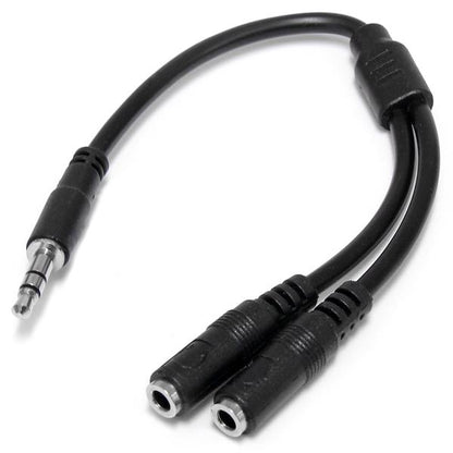 StarTech.com MUY1MFFS cable de audio 0.2 m 3,5mm 2x3.5mm Negro
