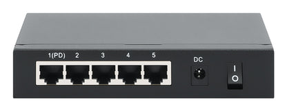 Intellinet PoE-Powered 5x Gigabit Gigabit Ethernet (10/100/1000) Energía sobre Ethernet (PoE) Negro