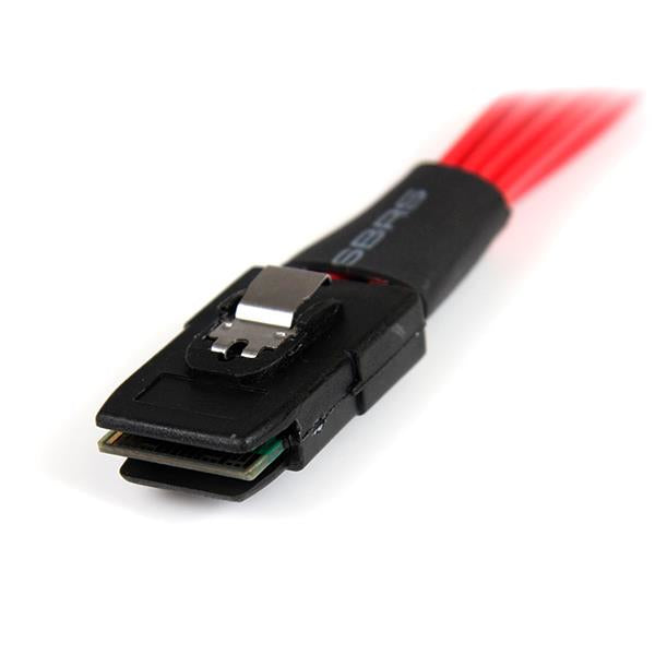 StarTech.com SAS8087S450 cable Serial Attached SCSI (SAS) 0.05 m Negro, Rojo