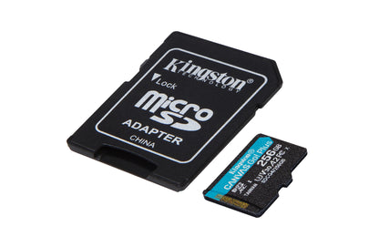 Memoria Micro SD Kingston Flash Canvas GO PLUS 256GB UHS-I CLASE 10 C/Adaptador