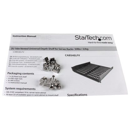 StarTech.com CABSHELFV accesorio para rack Estantería