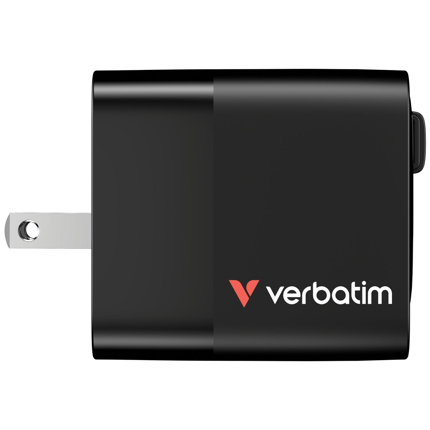 Cargador Verbatim GaN 65W de Cable retráctil