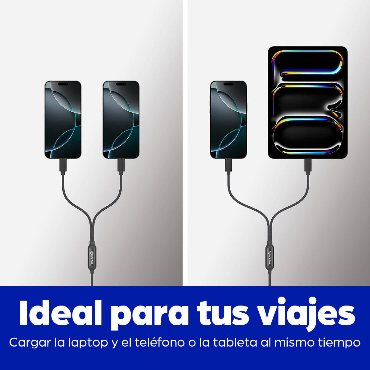 Manhattan 355810 cable USB 2 m USB C 2 x USB C 100 W Negro