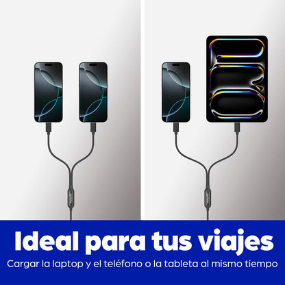 Manhattan 355810 cable USB 2 m USB C 2 x USB C 100 W Negro