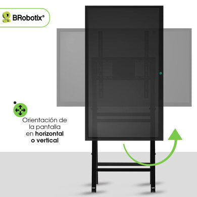 BRobotix Soporte de Piso 6005217 para Pantalla 32" - 86", hasta 50kg 2.18 m (86") Negro