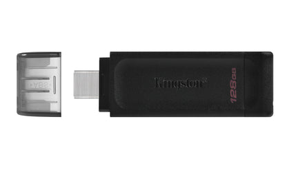 Memoria USB Kingston DataTraveler 70 128GB USB-C Color Negro