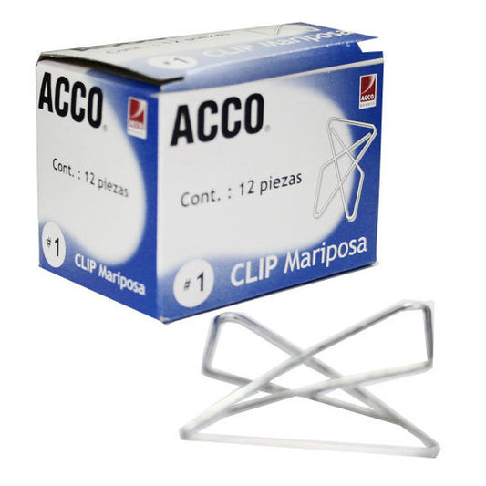 CLIP ACCO GIGANTE No.1 INOXIDABLE 12CLIPS