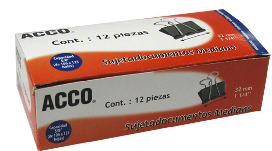SUJETA DOCUMENTOS ACCO 5434 MEDIANO C/12 SUJETADORES