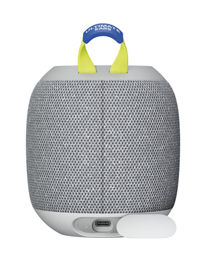 Bocina Logitech WONDERBOOM 4  Sonido de 360°  Capacidad Inalámbrica 40mtrs Color Gris
