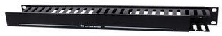 Organizador Intellinet Cables 19" 1U Horizontal Metalico Color Negro