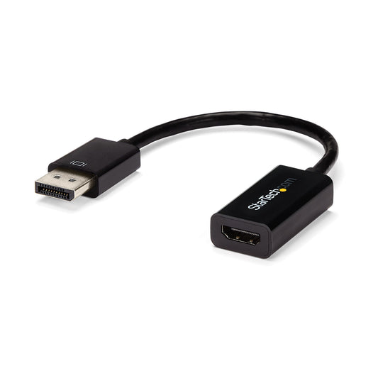 StarTech.com DP2HD4KS adaptador de cable de vídeo 0.15 m HDMI Tipo A (Estándar) Negro