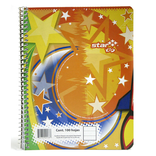 CUADERNO ESTRELLA FRANCESA 100HJS RAYADO