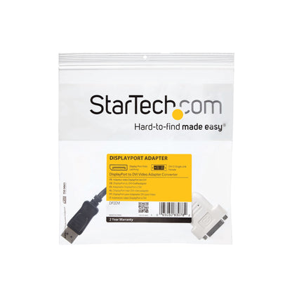 StarTech.com DP2DVI adaptador de cable de vídeo 0.24 m DVI-D Negro