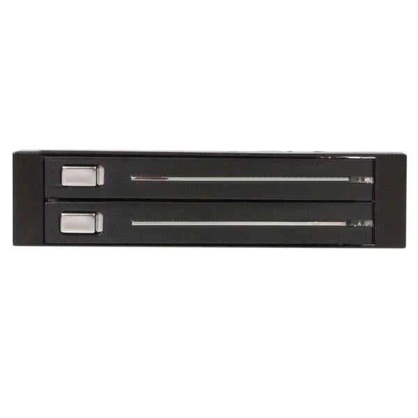 StarTech.com HSB220SAT25B panel para bahía de discos 8.89 cm (3.5") Panel embellecedor frontal Negro