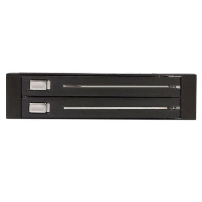 StarTech.com HSB220SAT25B panel para bahía de discos 8.89 cm (3.5") Panel embellecedor frontal Negro